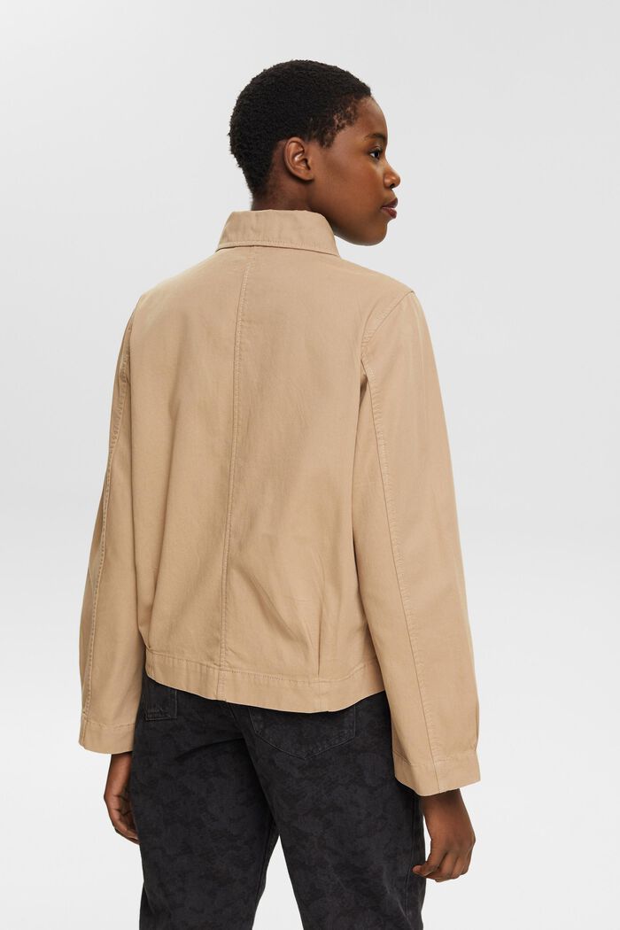 Boxy cotton jacket, TAUPE, detail image number 3