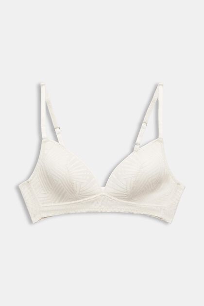 Padded, non-wired lacey bra