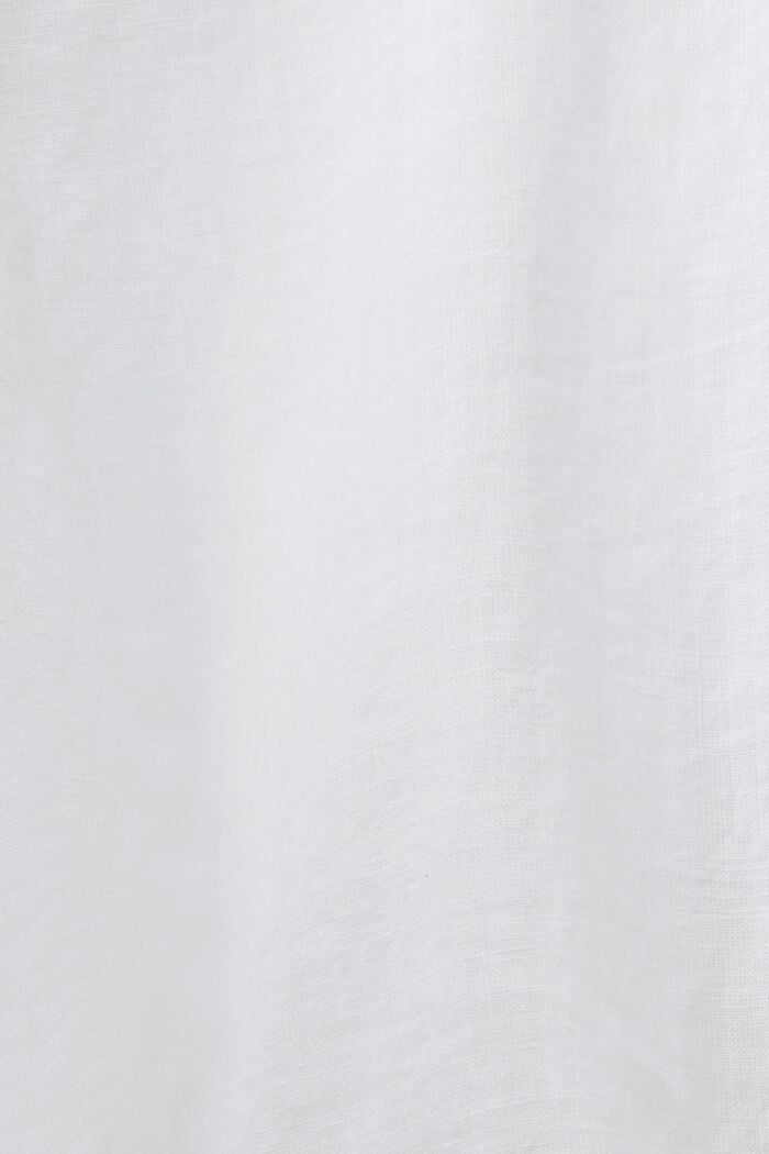 Sustainable cotton blouse with short-sleeves, WHITE, detail image number 4