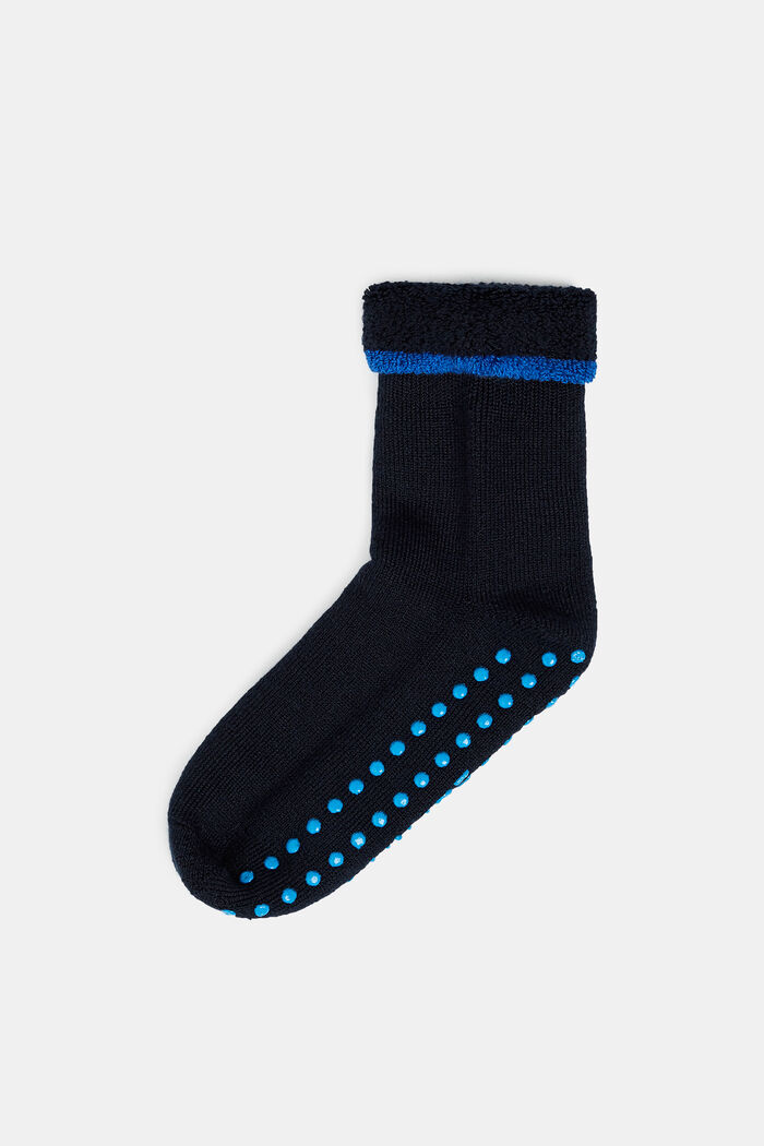 Soft stopper socks, wool blend, DARK NAVY, detail image number 0