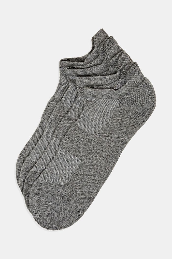 2-pack of trainer socks, organic cotton, GREY, detail image number 0