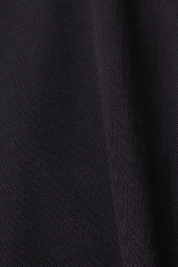 Long sleeve piqué polo shirt, BLACK, detail image number 5