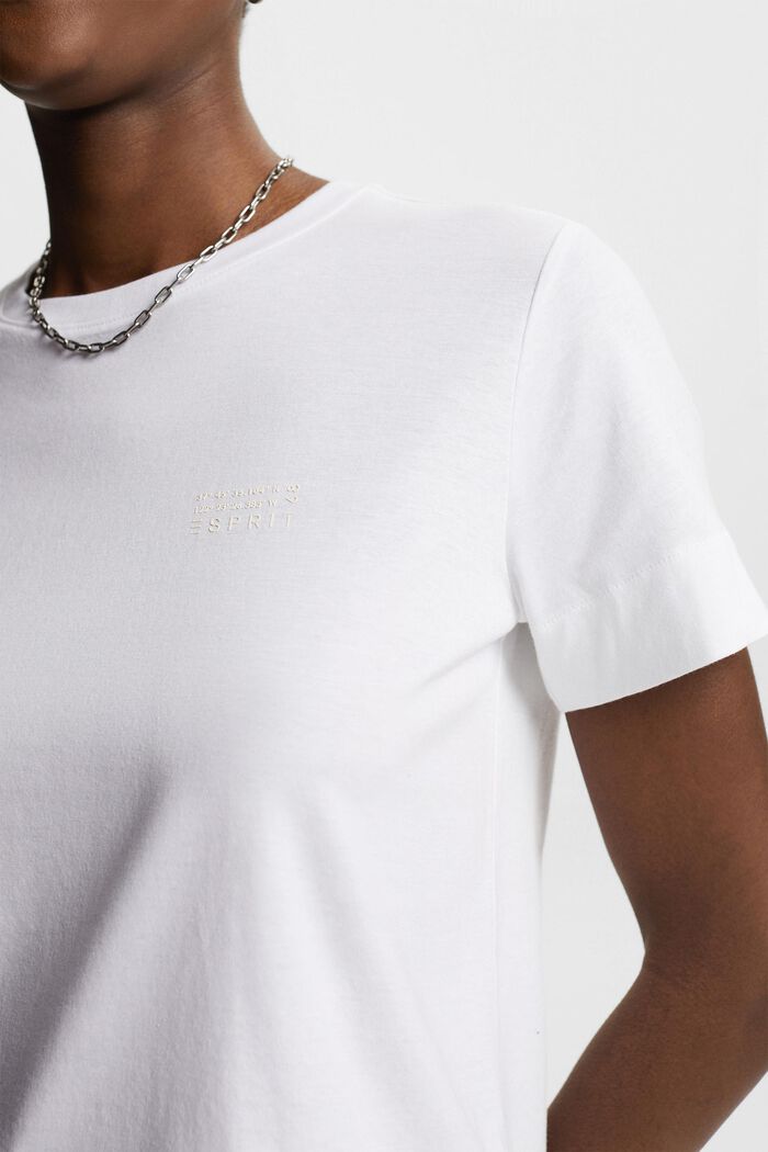 T-shirt with chest print, WHITE, detail image number 2