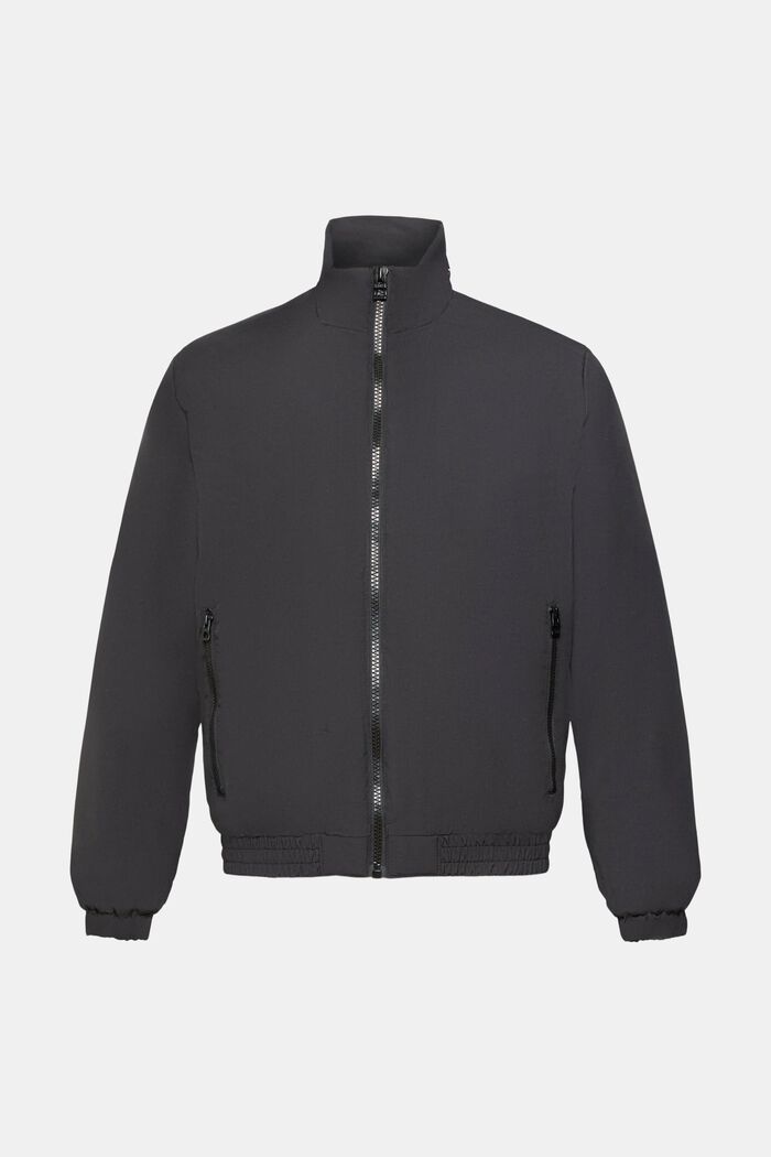 Puffer jacket with stand-up collar, BLACK, detail image number 6