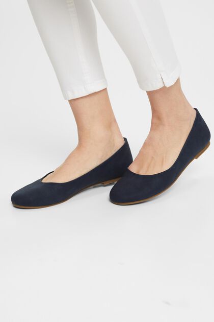 Faux leather ballerinas