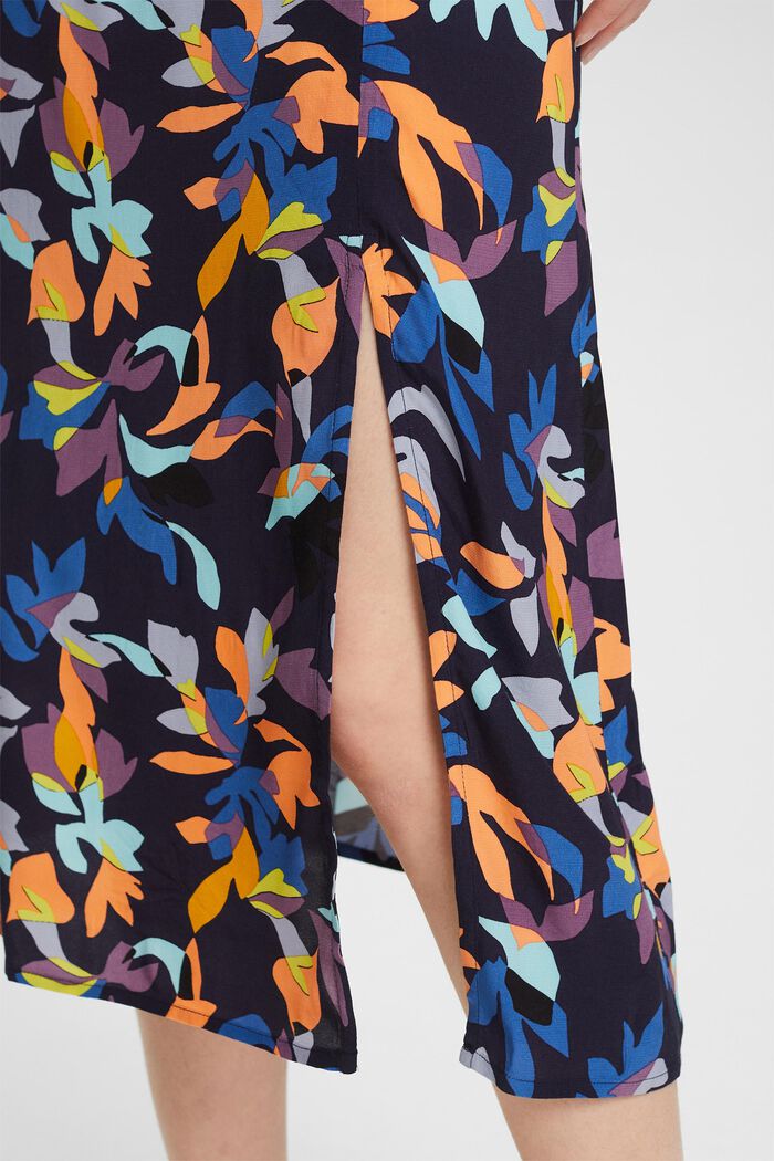 Printed Midi Skirt, NAVY, detail image number 2