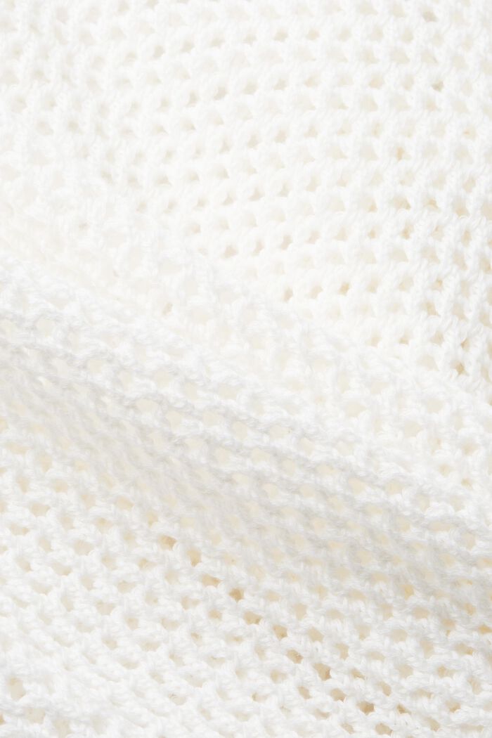 Sustainable cotton mesh jumper, OFF WHITE, detail image number 5