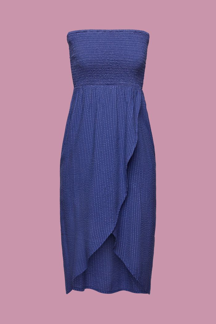 ESPRIT - Smocked tube dress in midi length at our online shop
