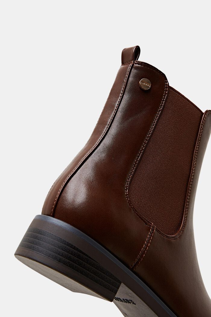 Vegan Leather Chelsea Boots, CAMEL, detail image number 3
