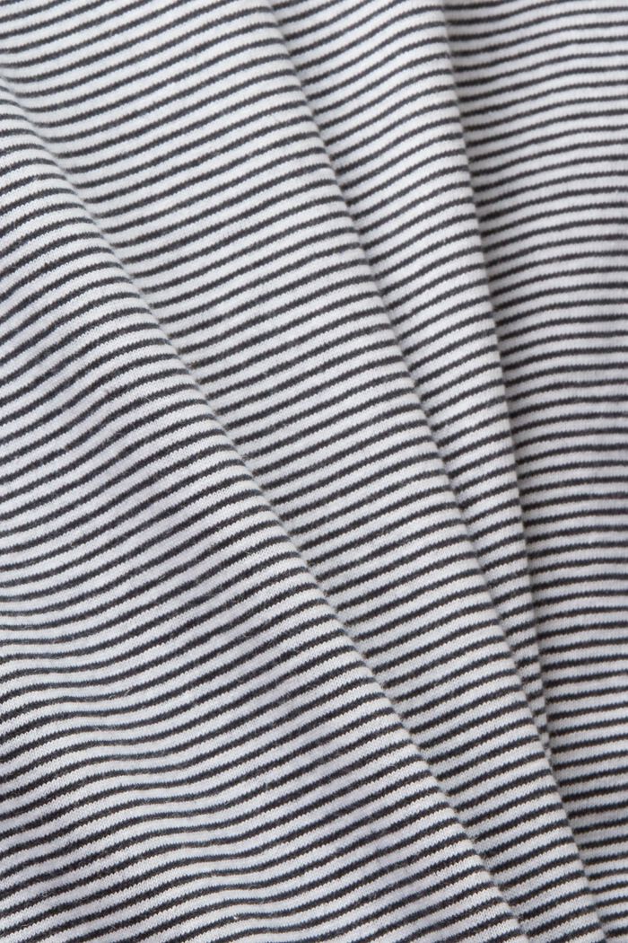 Striped jersey polo, cotton-linen blend, NAVY, detail image number 5