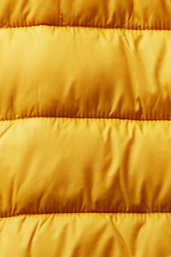 Quilted jacket with high neck, AMBER YELLOW, detail image number 6