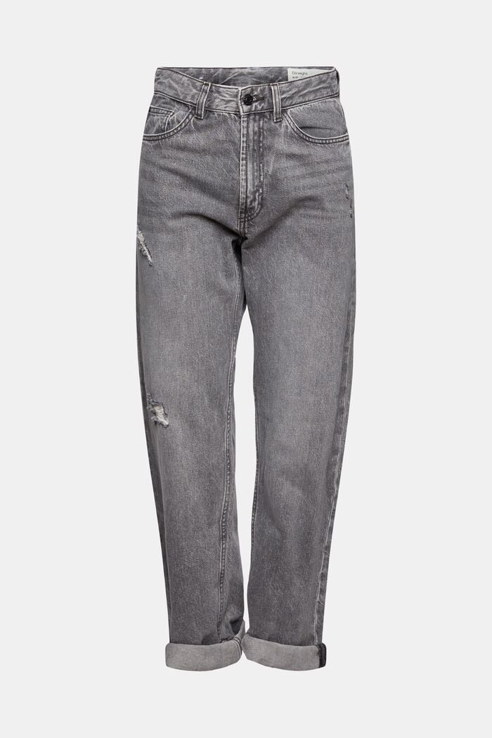 High-rise jeans, made of organic cotton