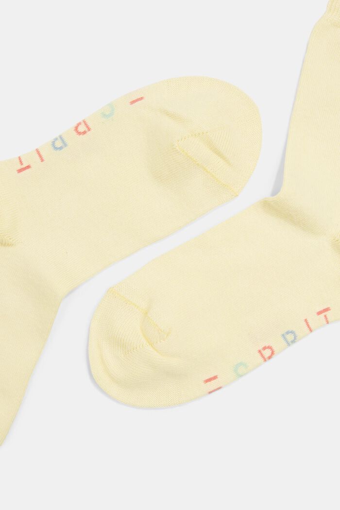Double pack of blended organic cotton socks with logo