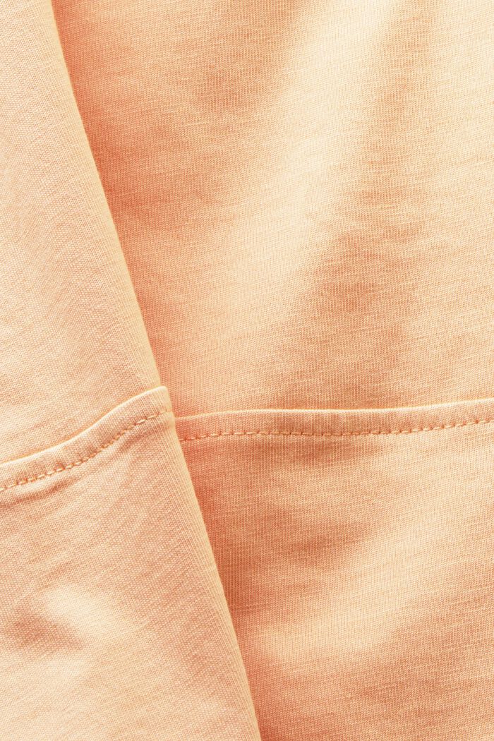Organic Cotton Long-Sleeve T-Shirt, PASTEL ORANGE, detail image number 5