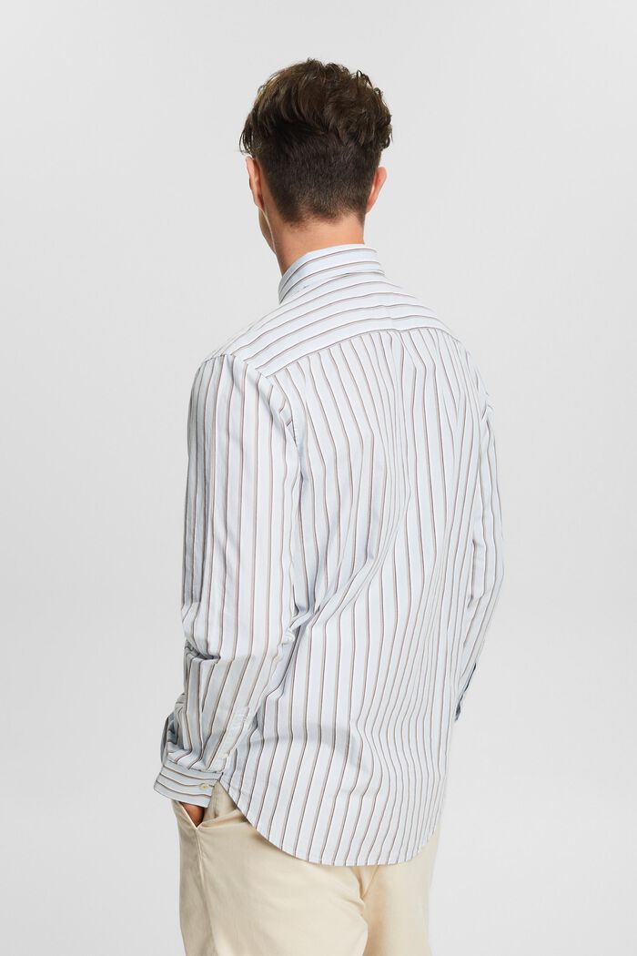 Striped Cotton Shirt, LIGHT BLUE, detail image number 2