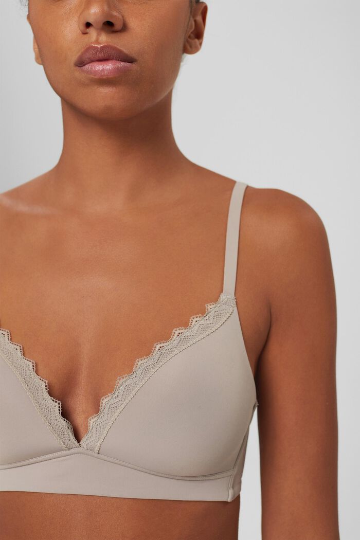 Padded, non-wired soft bra, LIGHT TAUPE, detail image number 0