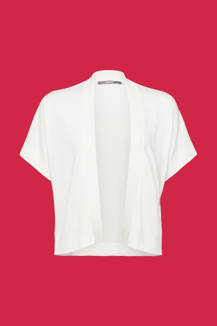 Short sleeve cardigan, WHITE, detail image number 5