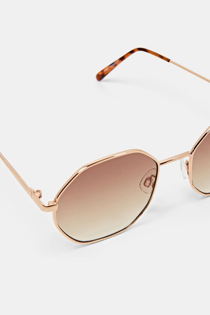 Sunglasses with filigree gold metal frame, GOLD, detail image number 1