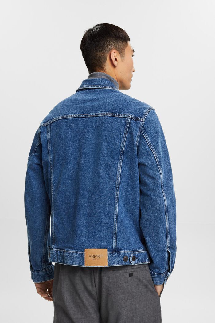 Jeans trucker jacket, BLUE MEDIUM WASHED, detail image number 3
