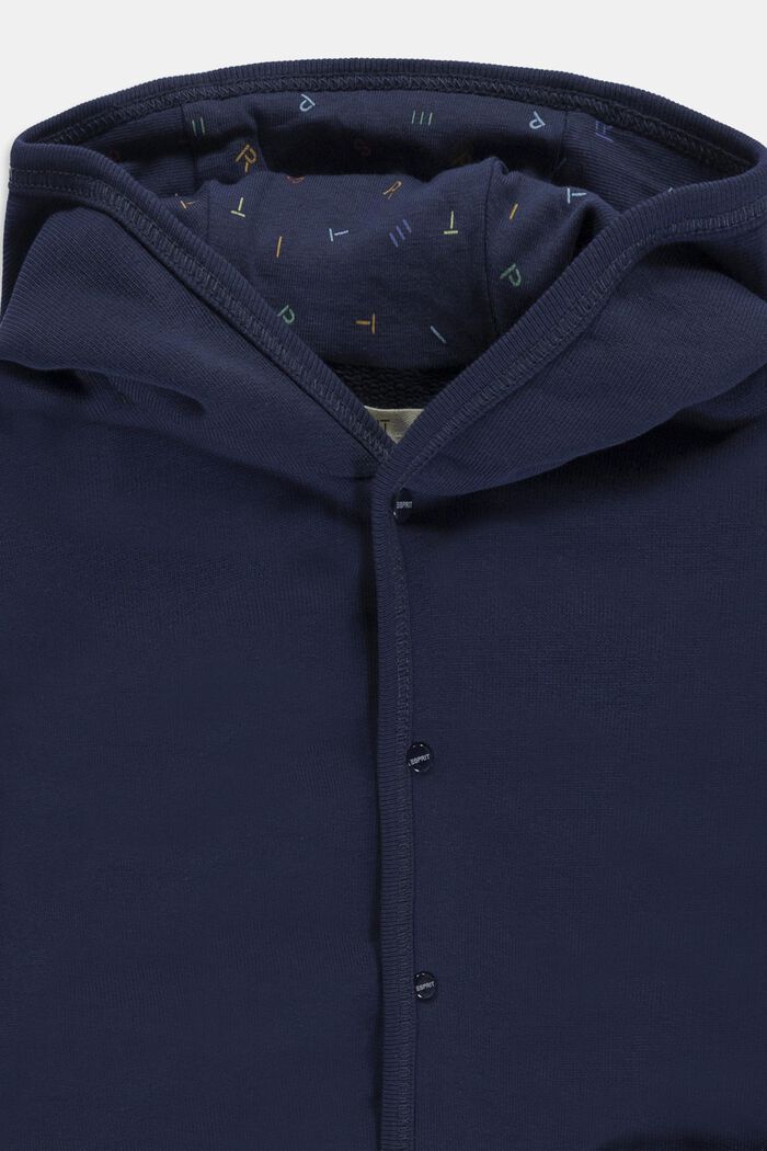 Sweatshirt jacket made of 100% organic cotton, DARK BLUE, detail image number 2