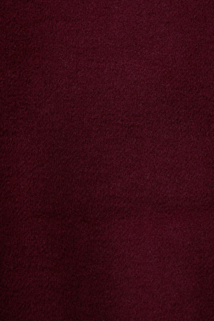 Recycled: wool blend coat, AUBERGINE, detail image number 4