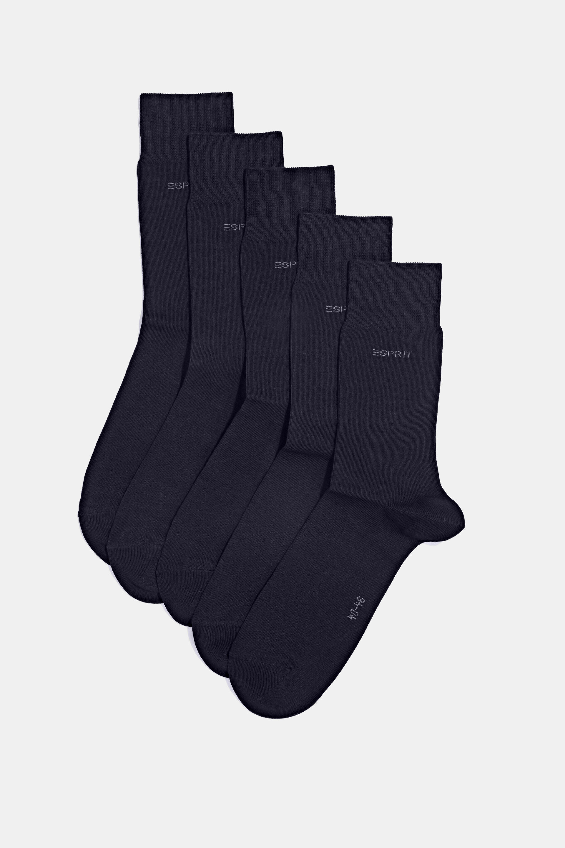 ESPRIT Unisex Kids Foot Logo 2-Pack Socks Cotton Black Grey More Colours Thin Colourful Calf Socks For Boys Or Girls Plain For Summer Or Winter Ideal For School Multipack 2 Pairs
