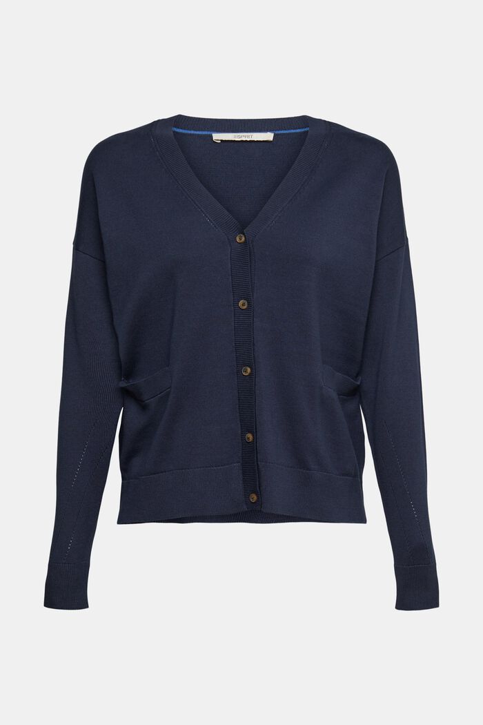 Cardigan with pockets, NAVY, detail image number 2