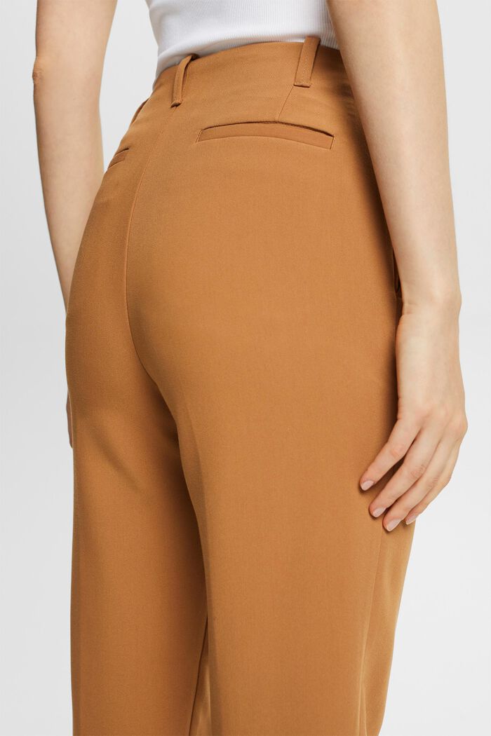 High waisted chino with darts, CARAMEL, detail image number 2