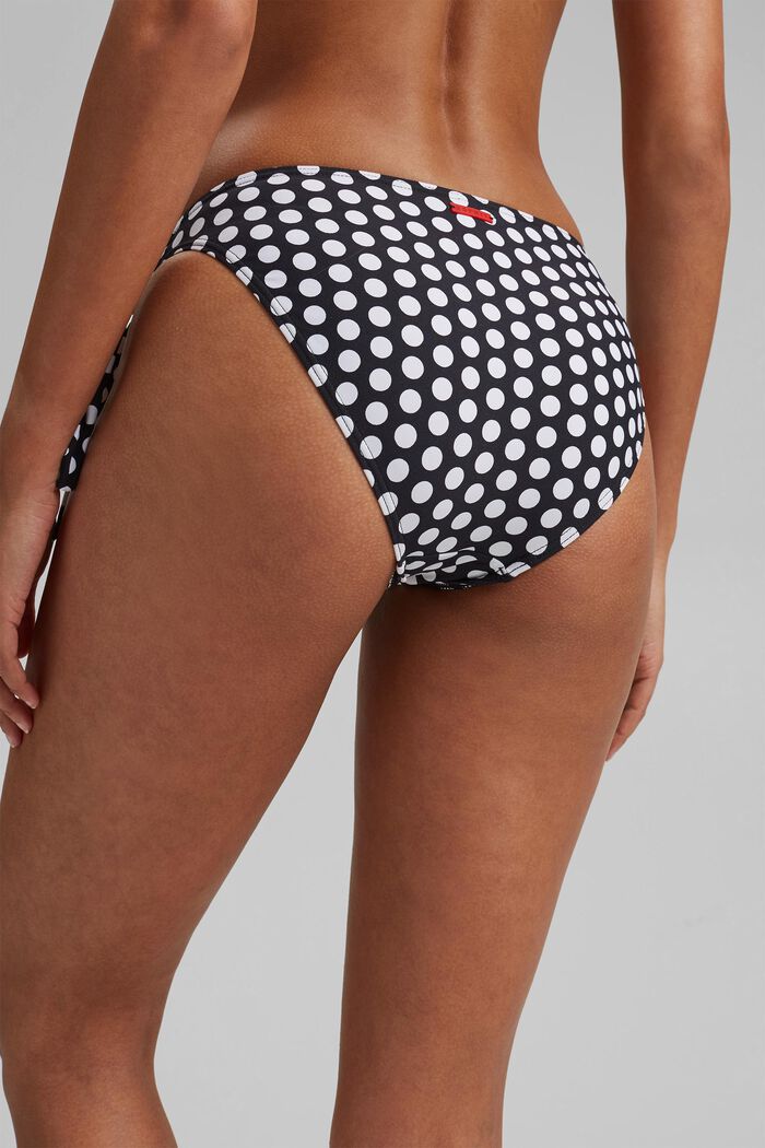 Briefs with a polka dot print and bow, BLACK, detail image number 3