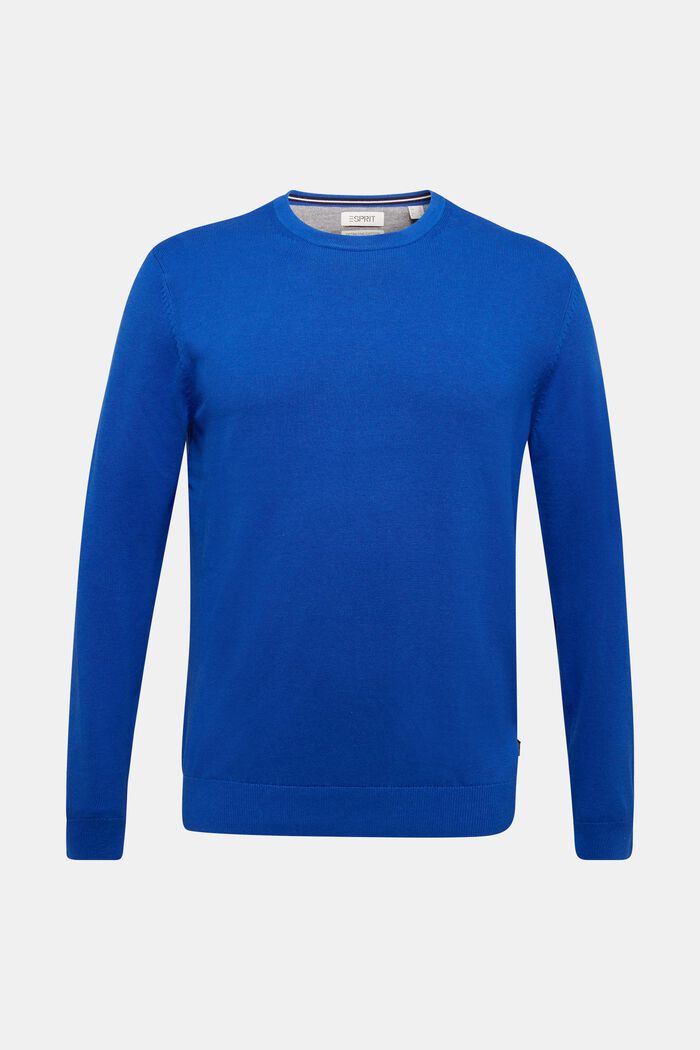 Jumper made of 100% organic pima cotton, BRIGHT BLUE, detail image number 0