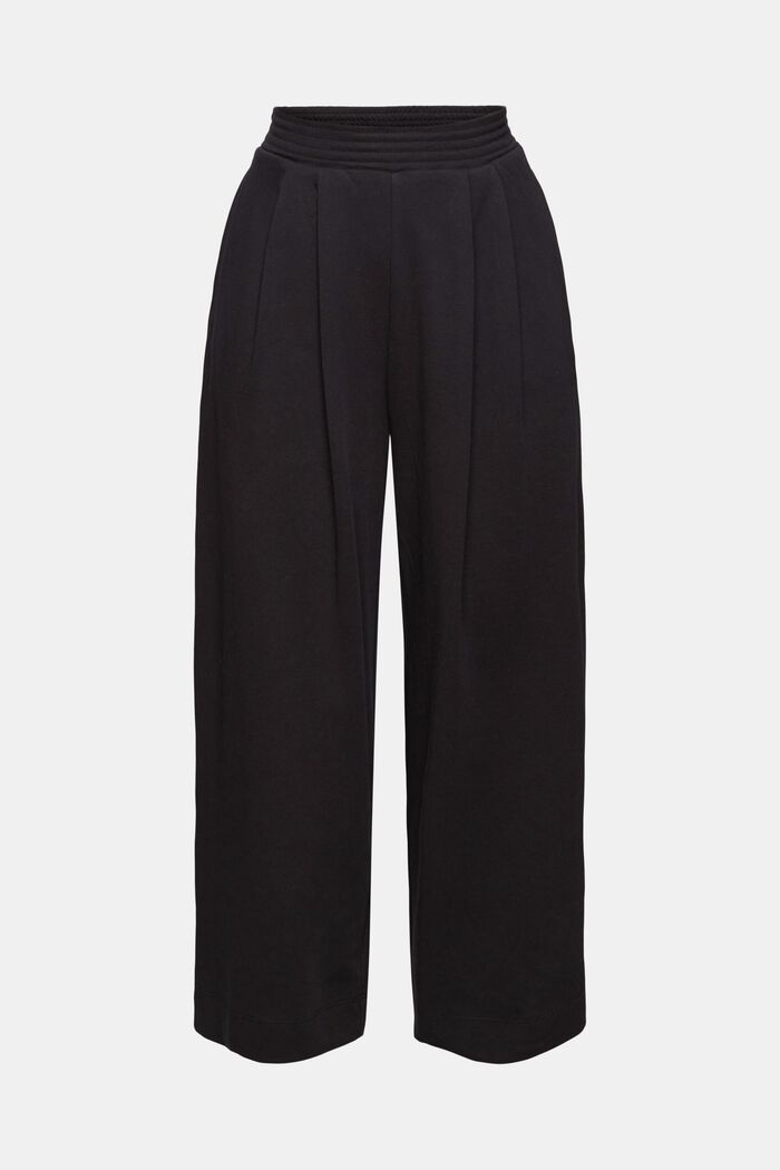 Jersey trousers with a wide leg