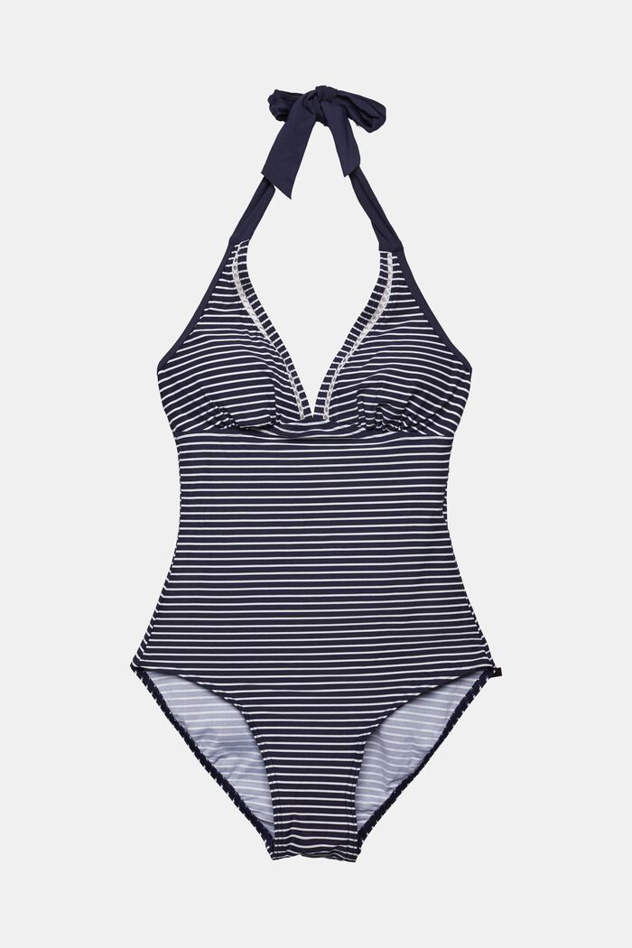 Padded swimsuit with stripes