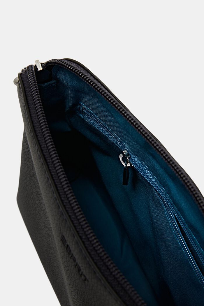 Small faux leather shoulder bag, NAVY, detail image number 3