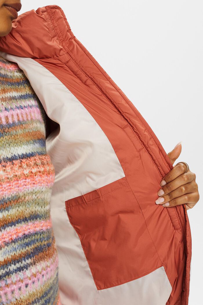 Quilted Puffer Jacket, TERRACOTTA, detail image number 3