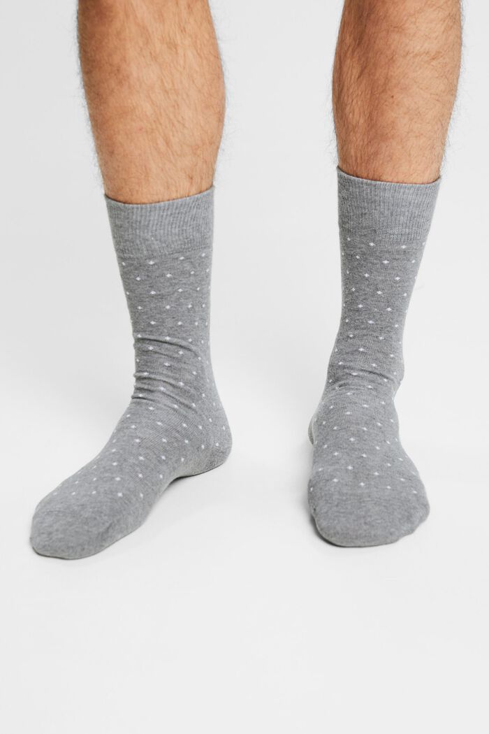 2-pack of socks with dot pattern, organic cotton