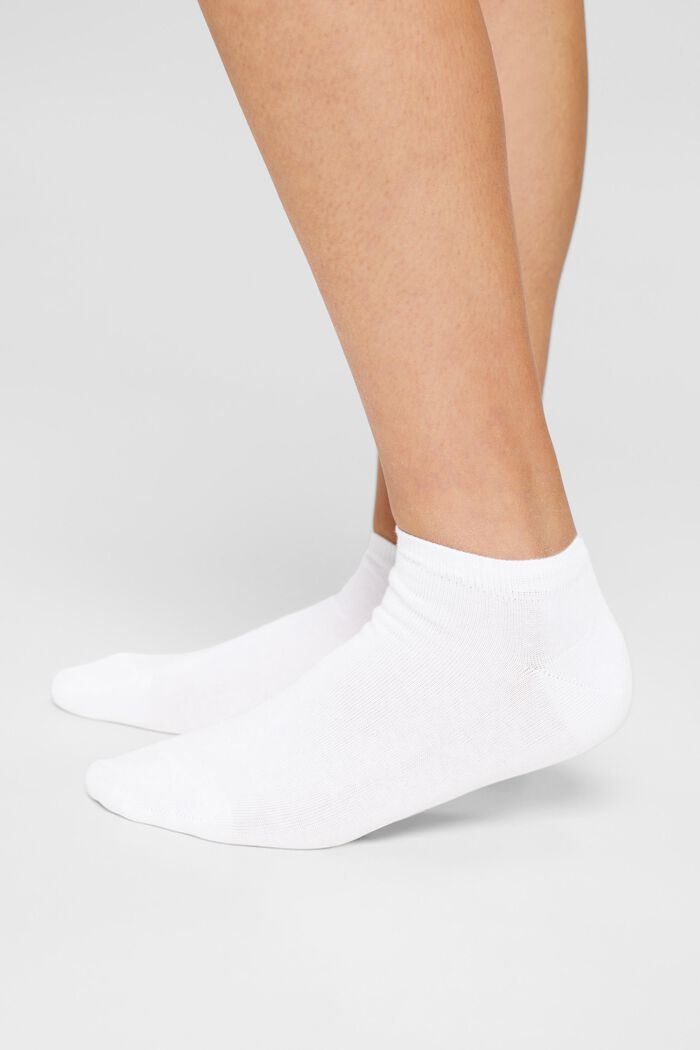 Pack of 10 pairs of trainer socks, blended organic cotton