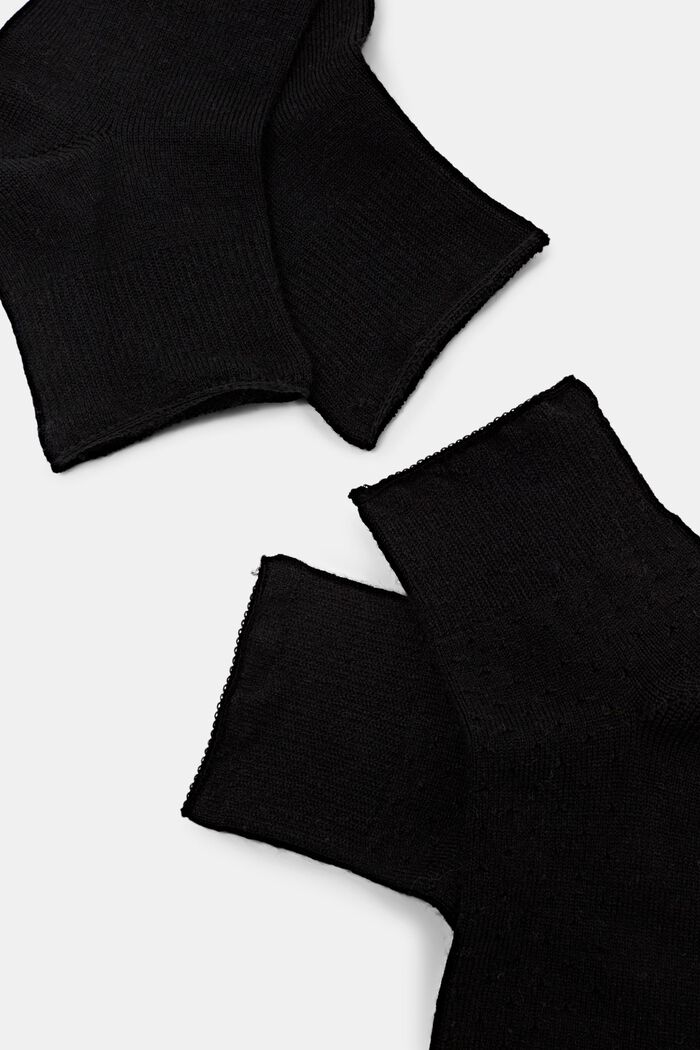 2-Pack Wool Blend Socks, BLACK, detail image number 1