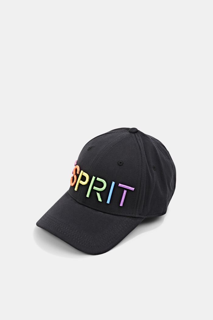 Baseball cap with bright logo embroidery