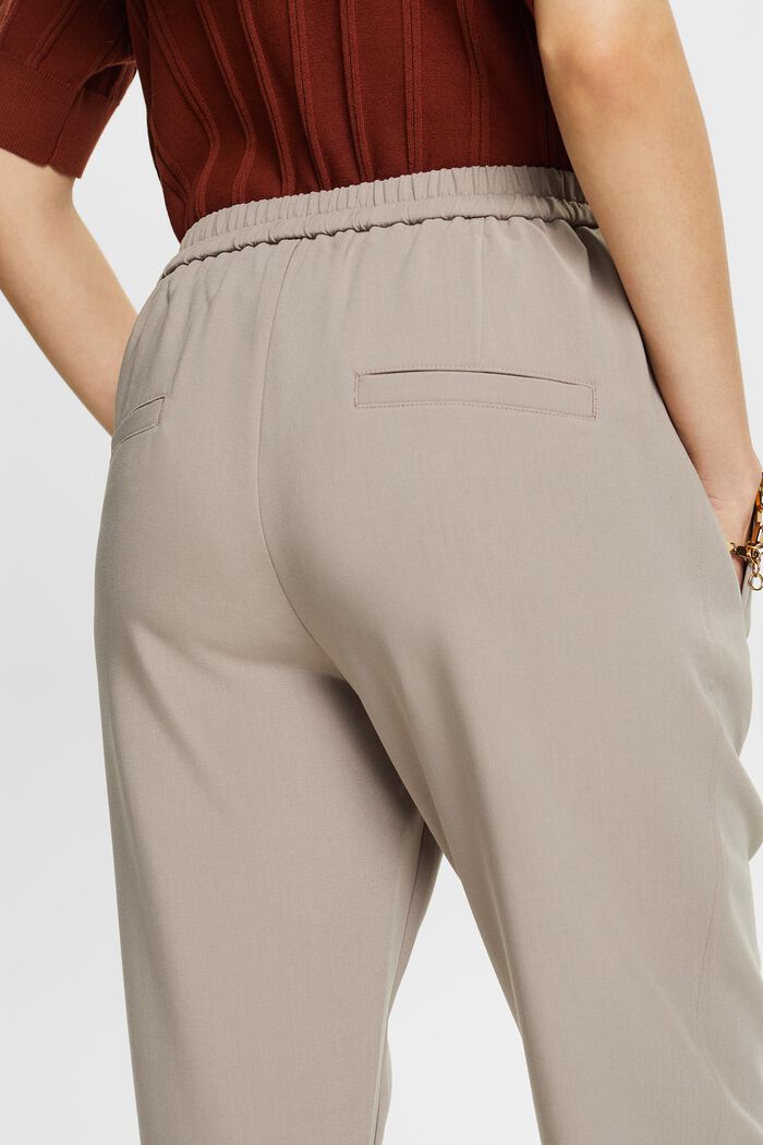 Mid-rise jogger style trousers, TAUPE, detail image number 4