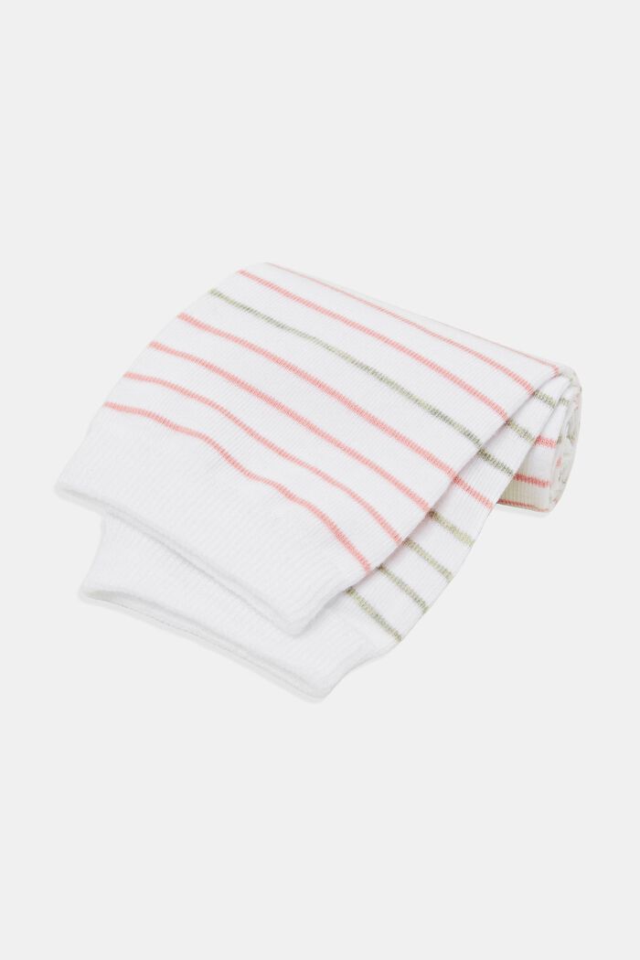 2-pack of striped socks, organic cotton, OFF WHITE, detail image number 1