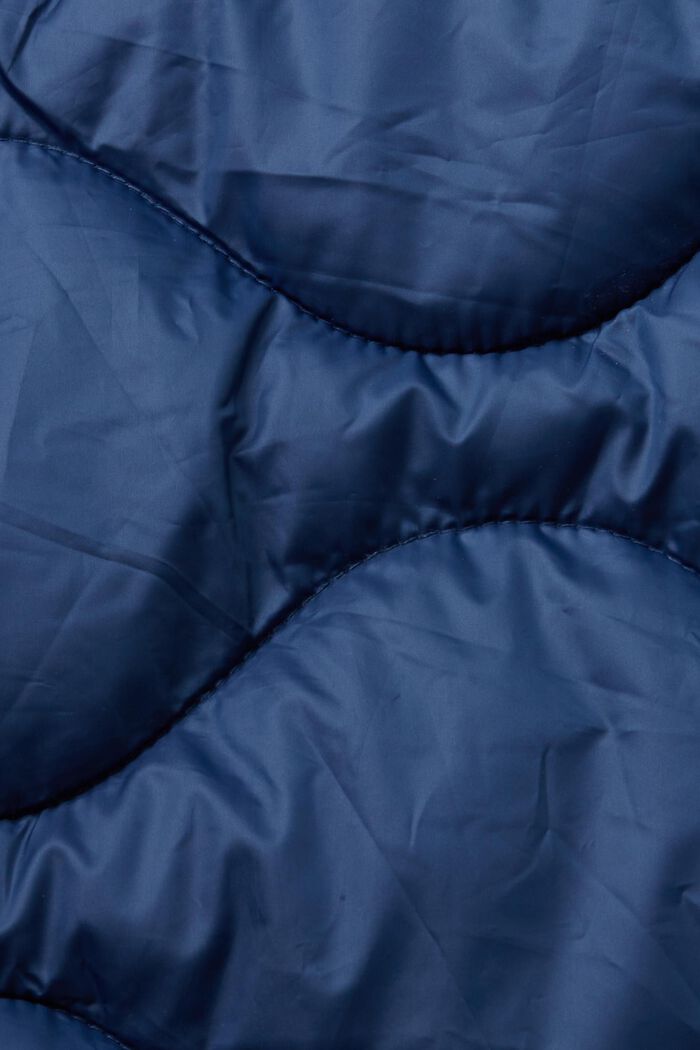 Recycled: longline quilted body warmer, GREY BLUE, detail image number 6