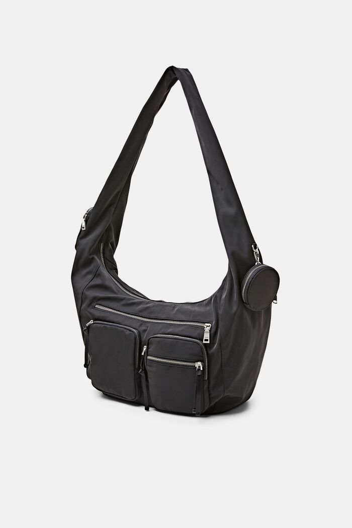 Nylon Shoulder Bag, BLACK, detail image number 2
