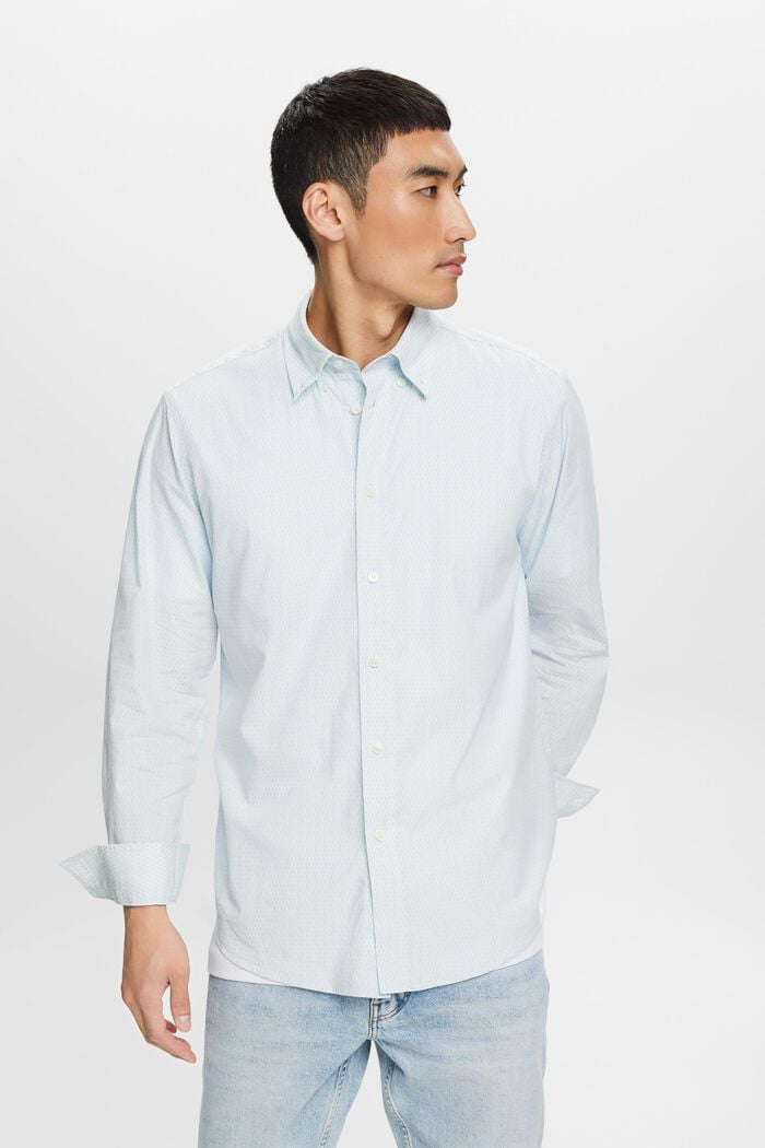 Printed Relaxed Fit Cotton Shirt, WHITE, detail image number 1
