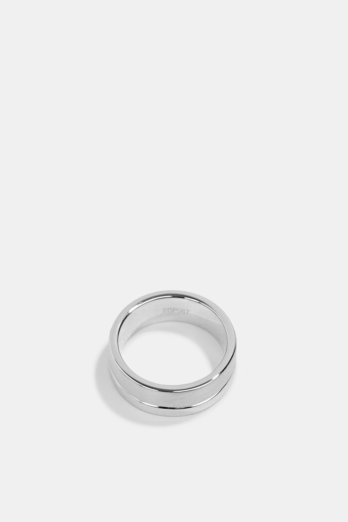 Wide stainless steel ring