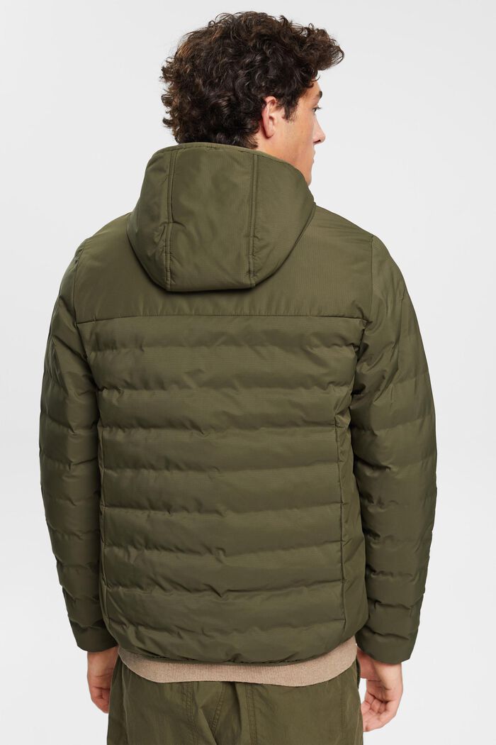 Quilted jacket with hood, DARK KHAKI, detail image number 3