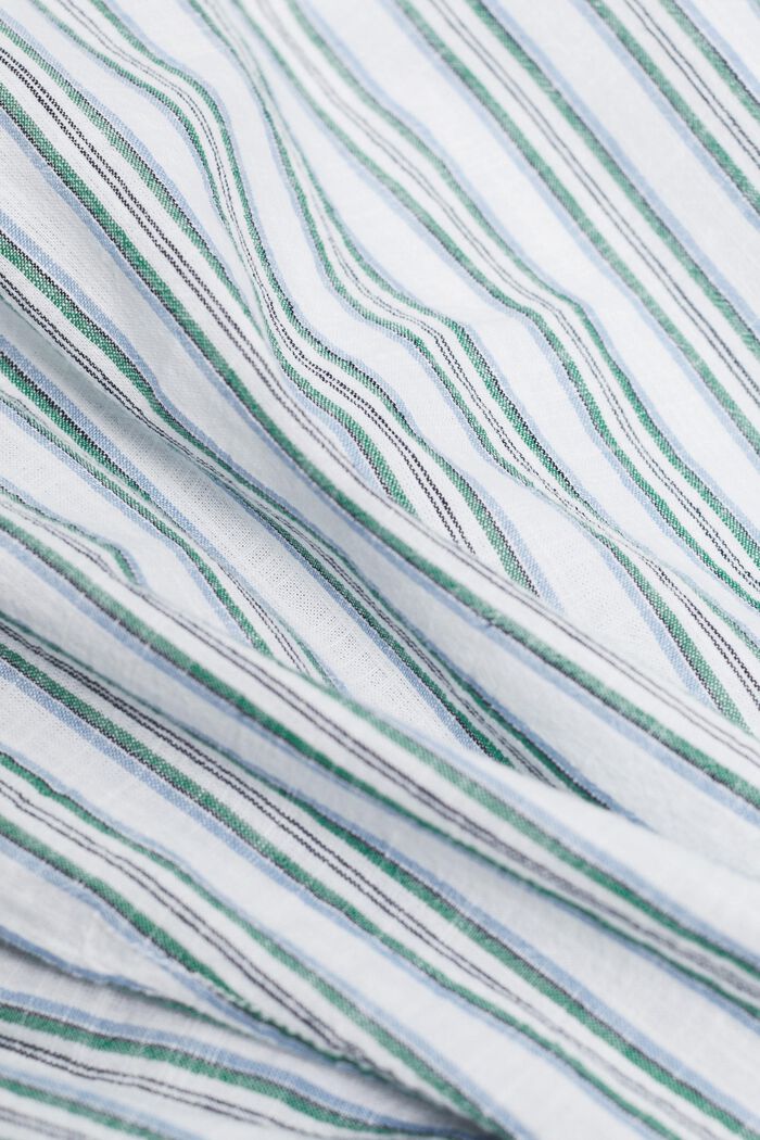 Striped Cotton Shirt, WHITE, detail image number 5