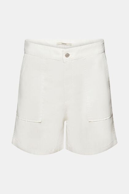 Twill shorts, cotton blend