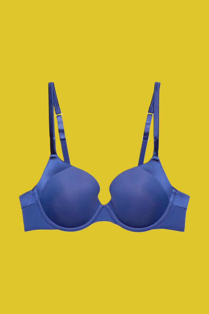 Underwired, padded bra, DARK BLUE, detail image number 4