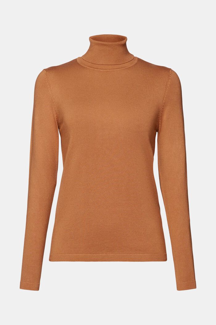 Long-Sleeve Turtleneck Sweater, CARAMEL, detail image number 6
