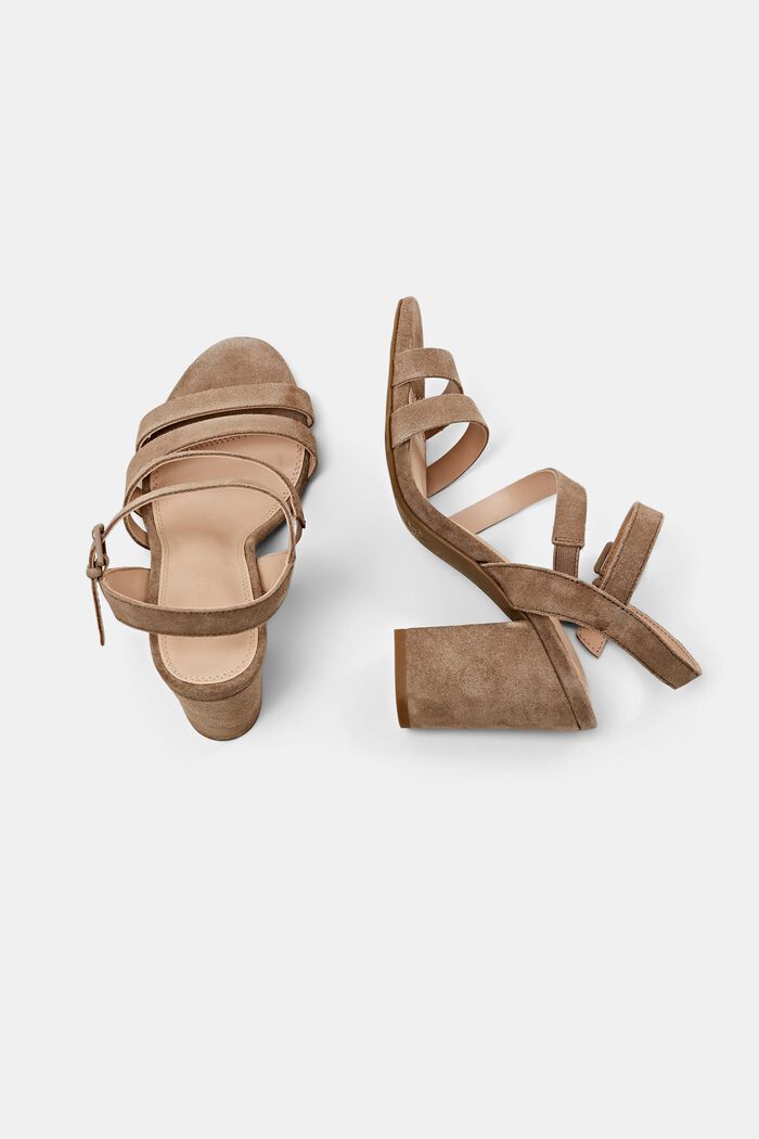Block heeled strap sandals, SAND, detail image number 4
